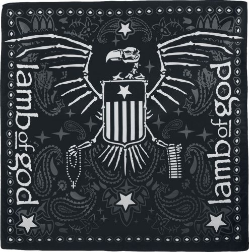 Lamb Of God Skeleton Eagle - Bandana Bandana - malý šátek cerná/bílá