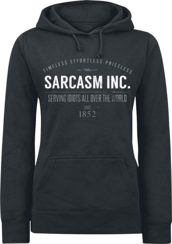 Sarcasm Inc. Dámská mikina s kapucí černá