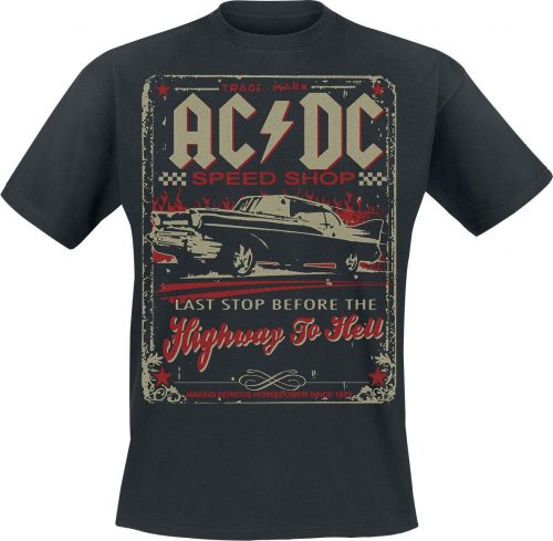 AC/DC Highway To Hell - Speed Shop Tričko černá