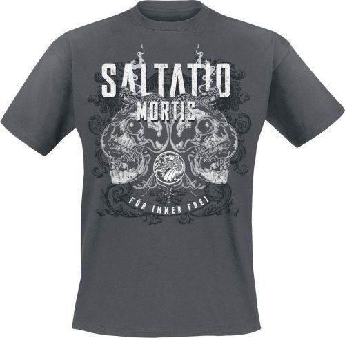 Saltatio Mortis Twin Skulls Tričko charcoal