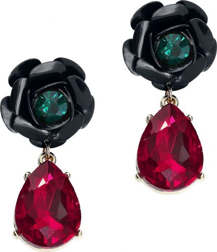 Lovett & Co. Rock and Rose Teardrop Earrings sada náušnic černá