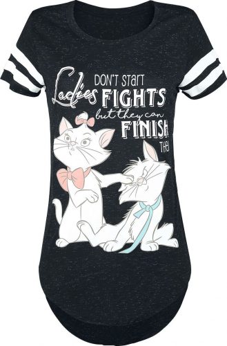 Aristocats Ladies Don't Start Fights Dámské tričko s nádechem černé