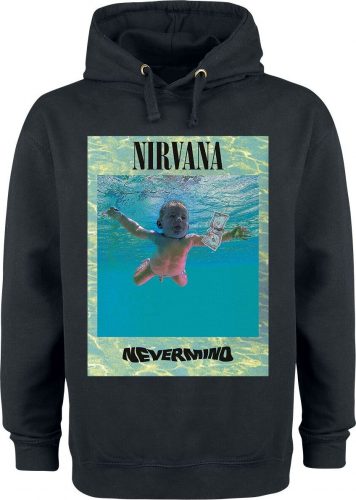 Nirvana Ripple Overlay Mikina s kapucí černá