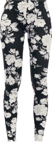 Urban Classics Ladies Flower Leggings Leginy černá