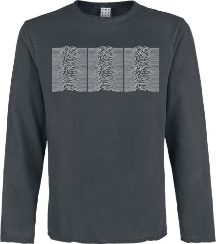 Joy Division Amplified Collection - Unknown Pleasures 2 Tričko s dlouhým rukávem charcoal