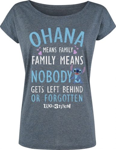 Lilo & Stitch Ohana Dámské tričko smíšená modrá