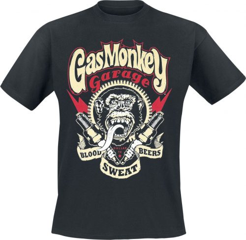 Gas Monkey Garage Lightning Bolt Tričko černá