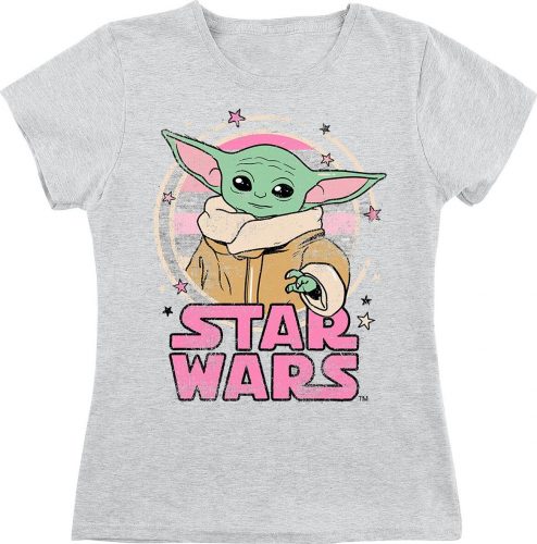 Star Wars Kids - Starry Child - Grogu detské tricko smíšená svetle šedá