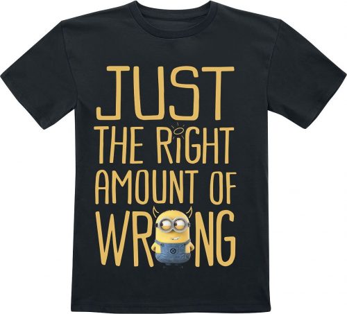 Minions Kids - Right Amount Of Wrong detské tricko černá