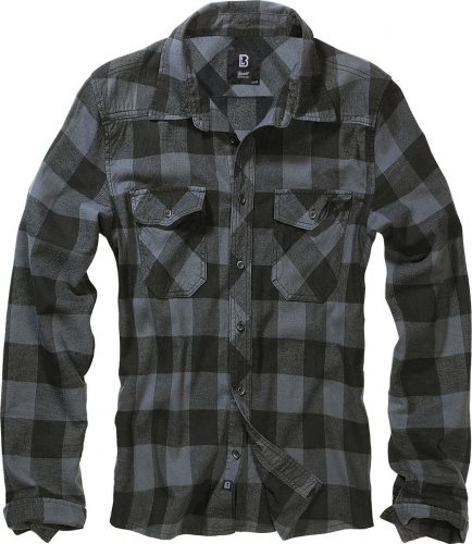 Brandit Checkshirt Košile cerná/šedá