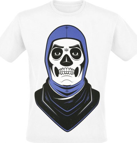 Fortnite Skull Trooper Tričko bílá