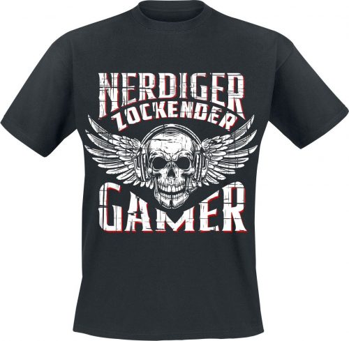 Nerdiger Zockender Gamer Nerdiger Zockender Gamer Tričko černá