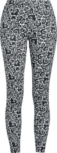 Full Volume by EMP Leggings mit verspieltem Stacheldraht-Print Leginy cerná/bílá