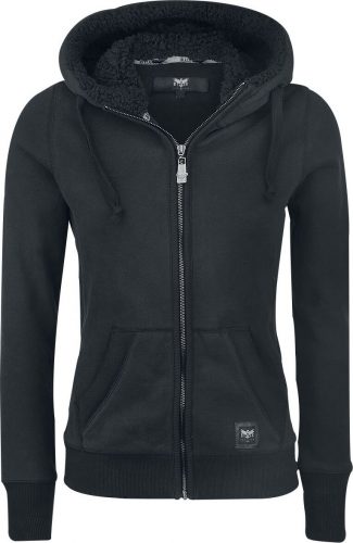 Black Premium by EMP Teddy Hooded Jacket Dámská mikina s kapucí na zip černá