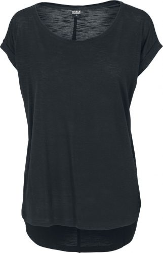 Urban Classics Ladies Long Back Shaped Slub Tee Dámské tričko černá