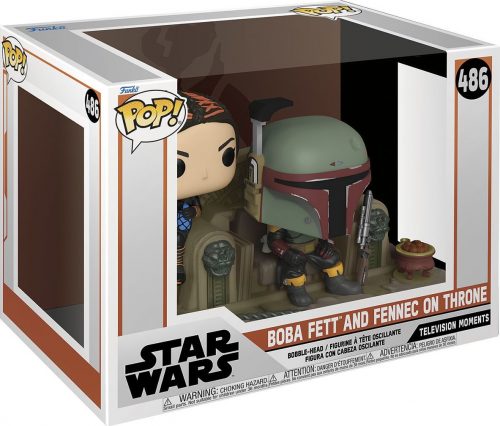 Star Wars The Mandalorian - Boba Fett und Fennec on Throne (Pop Moments) Vinyl Figur 486 Sberatelská postava standard