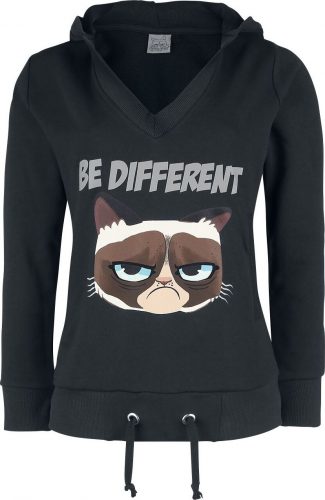 Grumpy Cat Be Different Dámská mikina s kapucí černá