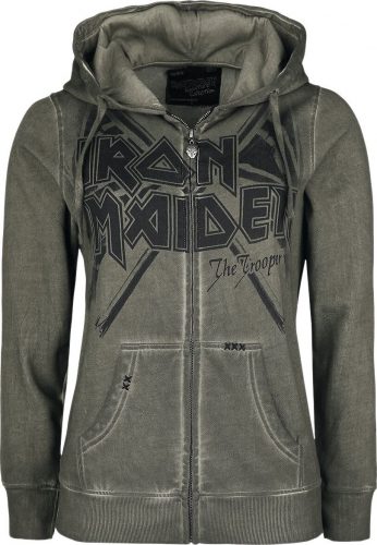 Iron Maiden EMP Signature Collection Dámská mikina s kapucí na zip olivová