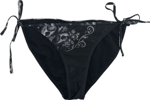 Black Premium by EMP Cierne bikiny nohavicky s potlacou s lebkou Spodní díl plavek černá