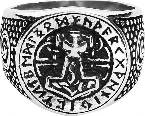 etNox magic and mystic Silver Thor's Hammer Prsten standard