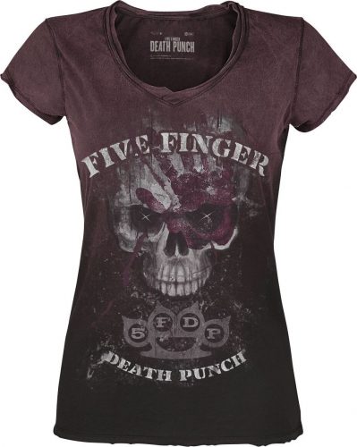 Five Finger Death Punch Big Skull Dámské tričko vínová