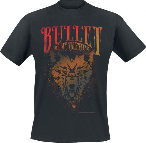 Bullet For My Valentine Wolf Gradient Tričko černá