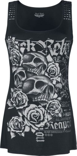 Rock Rebel by EMP Top mit Frontprint und Nietendetails Dámský top černá