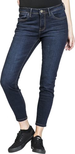 Sublevel Denim Skinny džíny Basic Style se středně vysokým pasem a 5 kapsami Dámské džíny tmavě modrá