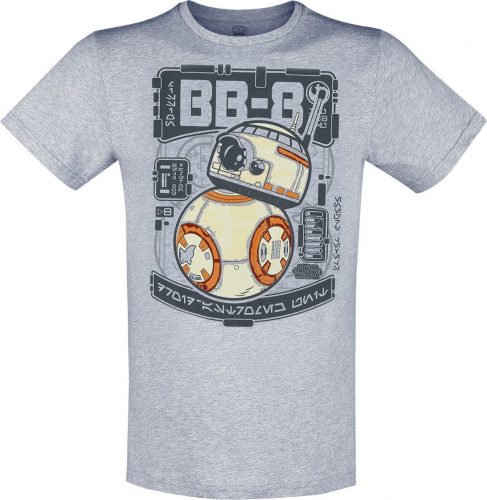 Funko Star Wars - BB-8 Energy Levels Tričko smíšená svetle šedá