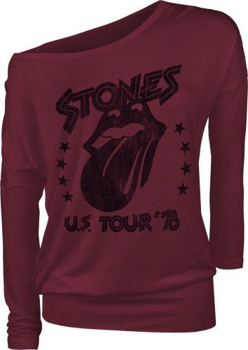 The Rolling Stones US Tour 78 Stars Dámské tričko s dlouhými rukávy vínová