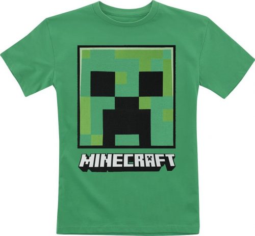 Minecraft Kids - Creeper Face detské tricko zelená