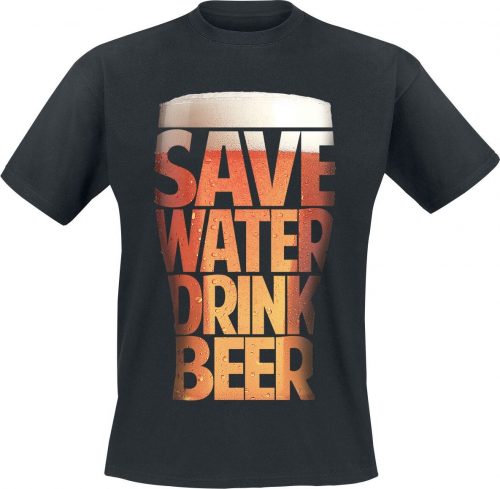 Save Water Drink Beer Tričko černá