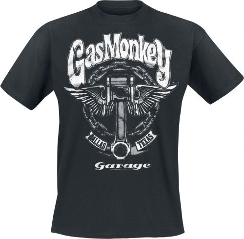 Gas Monkey Garage Big Piston Tričko černá