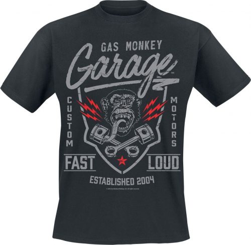 Gas Monkey Garage Fast'n Loud Tričko černá