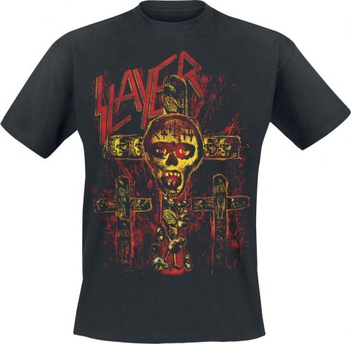 Slayer Seasons Skull Cross Tričko černá