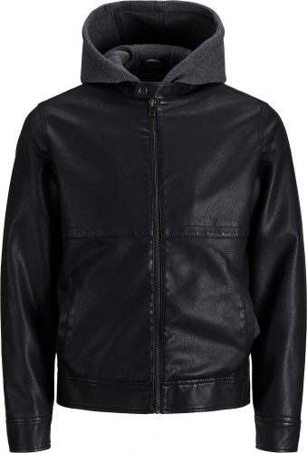 Jack & Jones JCOWILLY HOOD PU Bunda imitace kůže černá