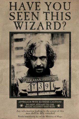 Harry Potter Wanted Sirius Black plakát vícebarevný