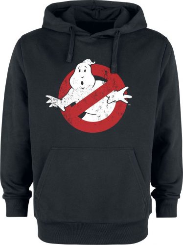 Ghostbusters Ghost Logo Mikina s kapucí černá