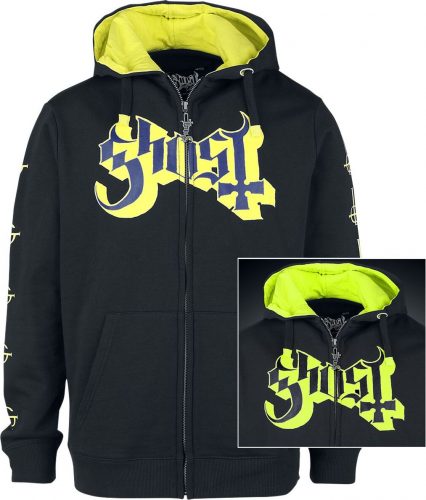 Ghost EMP Signature Collection Mikina s kapucí na zip cerná/žlutá