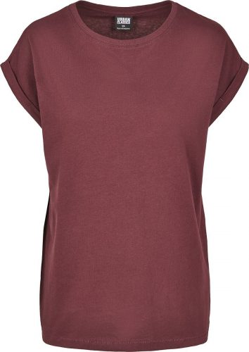 Urban Classics Ladies Extended Shoulder Tee Dámské tričko vínová