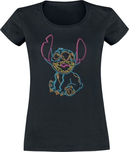 Lilo & Stitch Neon Stitch Dámské tričko černá