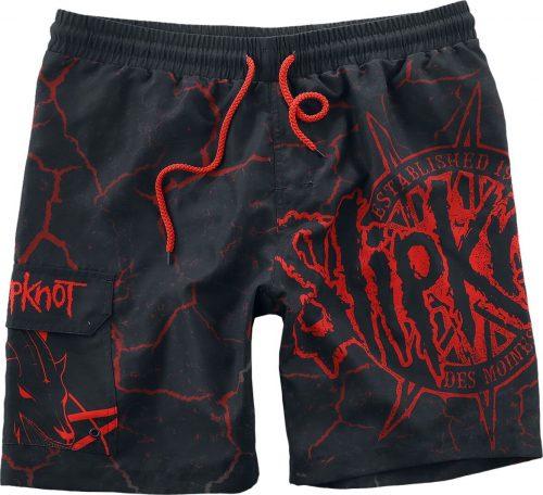 Slipknot EMP Signature Collection Pánské plavky cerná/cervená