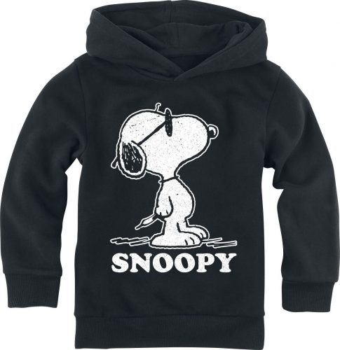 Peanuts Kids - Snoopy detská mikina s kapucí černá