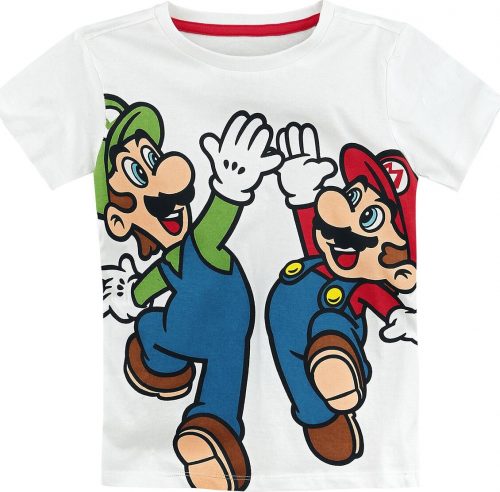 Super Mario Kids - Mario & Luigi detské tricko bílá