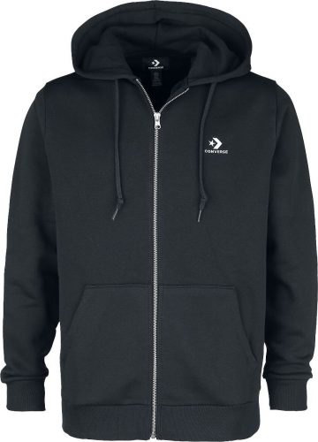 Converse Embroidered Star Chevron Full Zip Fleece Hoodie Mikina s kapucí na zip černá