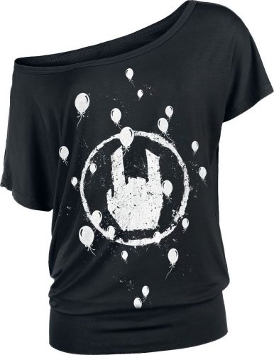 EMP Stage Collection T-Shirt mit Rockhand und Luftballons Dámské tričko černá