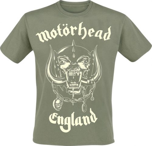 Motörhead England Tričko khaki