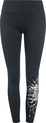 EMP Special Collection Sport und Yoga - Schwarze Leggings mit detailreichem Print Leginy černá