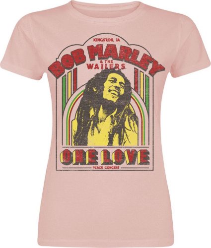 Bob Marley Dámské tričko světle růžová