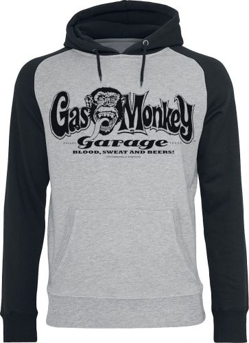 Gas Monkey Garage Logo Mikina s kapucí cerná/šedá